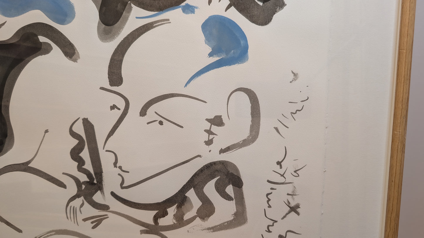BGrimwood "Composition with Three Faces", Signed Original
